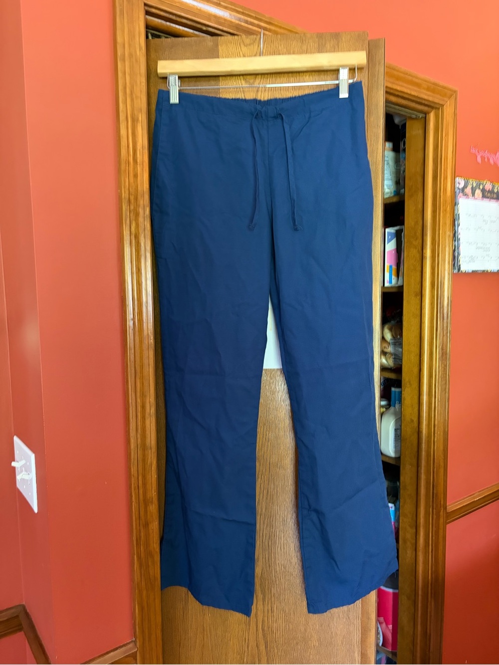 Cherokee workwear Navy Drawstring flare Pants